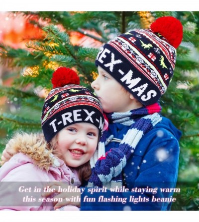 Skullies & Beanies LED Light Up Beanie Hat Christmas Cap for Women Children- Party- Bar - Lb05di-dark Blue - CQ18ITYQ25O $19.30