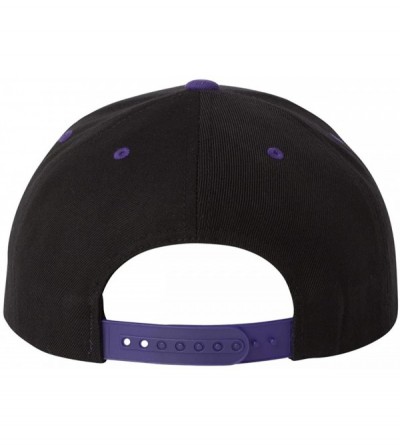 Visors 6-Panel Structured Flat Visor Classic Snapback (6089) - Black/Purple - CA12CIERG09 $9.11