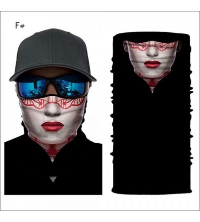 Balaclavas Balaclava Face Mask-Ghost Skull Magic Scarf Bandana Sport Headband for Men - F Balaclavas - C7198CS4KLM $14.21