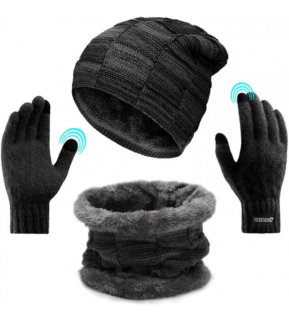 Skullies & Beanies Winter Beanie Gloves Slouchy Screen - CL18ZTD8G4A $15.62