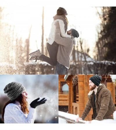 Skullies & Beanies Winter Beanie Gloves Slouchy Screen - CL18ZTD8G4A $15.62