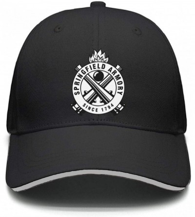 Baseball Caps Unisex Cap Trucker One Size Snapback-Springfield-Armory- Hat Professional - Black-46 - CH18QWK35CR $30.76