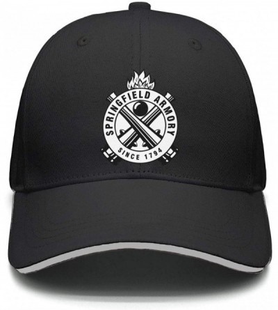 Baseball Caps Unisex Cap Trucker One Size Snapback-Springfield-Armory- Hat Professional - Black-46 - CH18QWK35CR $14.97