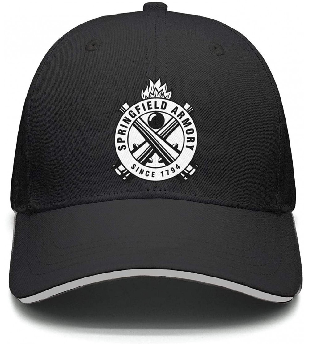 Baseball Caps Unisex Cap Trucker One Size Snapback-Springfield-Armory- Hat Professional - Black-46 - CH18QWK35CR $35.61