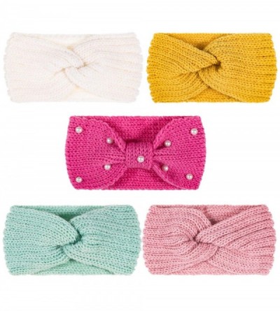 Cold Weather Headbands Headbands Warmers Elastic Scrunchies - Candy Color - C518AOW3GA5 $19.19