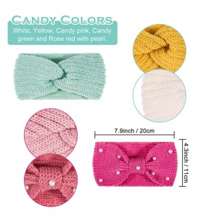 Cold Weather Headbands Headbands Warmers Elastic Scrunchies - Candy Color - C518AOW3GA5 $12.28