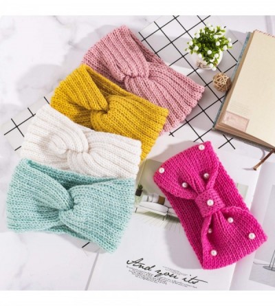 Cold Weather Headbands Headbands Warmers Elastic Scrunchies - Candy Color - C518AOW3GA5 $12.28