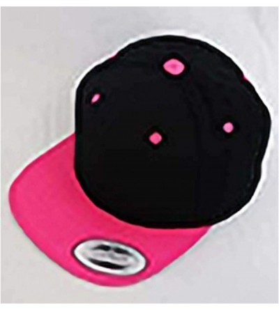 Baseball Caps Mens The Classic Premium Snapback 2-Tone Cap - Black/ Neon Pink - C411JDBYL9Z $14.99