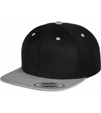 Baseball Caps Mens The Classic Premium Snapback 2-Tone Cap - Black/ Neon Pink - C411JDBYL9Z $14.99