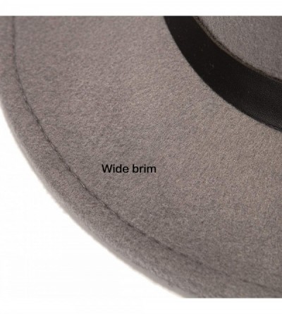 Fedoras Belt Fedora Hats for Women - Men Straw or Felt Hat Wide Brim Hat Women Sun Hat - C9192ZIRACQ $13.31