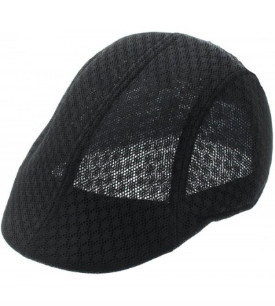 Skullies & Beanies Men Breathable Mesh Summer Hat Driver Cap Ivy Cap - Black - CE18CD7H7N3 $9.14