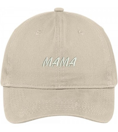 Baseball Caps Mama Embroidered Soft Crown 100% Brushed Cotton Cap - Stone - CT17YTW97OE $32.24
