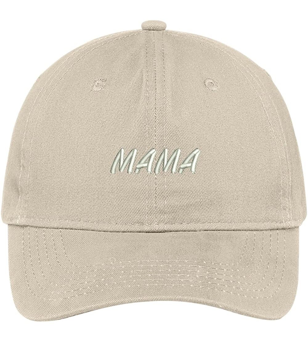 Baseball Caps Mama Embroidered Soft Crown 100% Brushed Cotton Cap - Stone - CT17YTW97OE $15.90