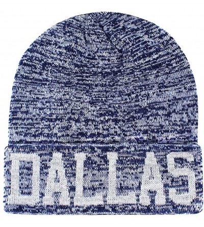 Skullies & Beanies Classic Cuff Beanie Hat Ultra Soft Blending Football Winter Skully Hat Knit Toque Cap - Sf200 Dallas - C31...