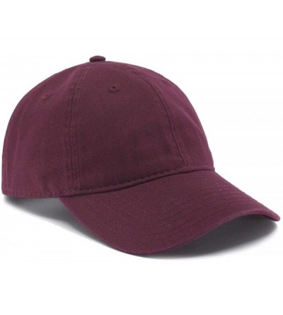 Baseball Caps Classic Washed Cotton Twill Low Profile Adjustable Baseball Cap - Maroon - CT128GCV4L9 $10.89