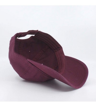 Baseball Caps Classic Washed Cotton Twill Low Profile Adjustable Baseball Cap - Maroon - CT128GCV4L9 $10.89