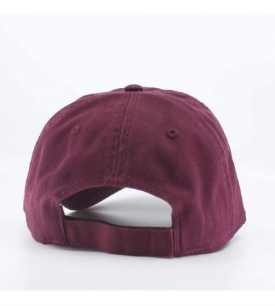 Baseball Caps Classic Washed Cotton Twill Low Profile Adjustable Baseball Cap - Maroon - CT128GCV4L9 $10.89