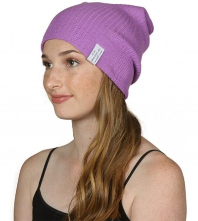 Skullies & Beanies Soft Ribbed Slouchy Beanie - Radiant Orchid - CU11Y94P5O1 $11.31