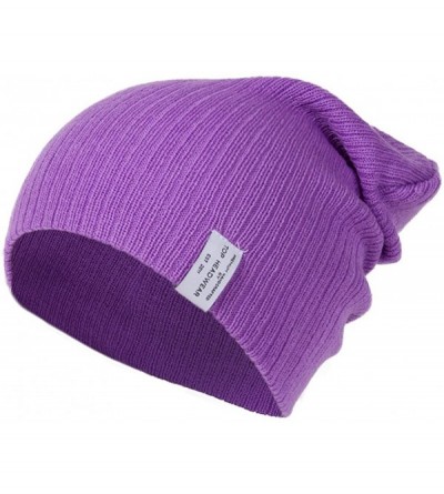 Skullies & Beanies Soft Ribbed Slouchy Beanie - Radiant Orchid - CU11Y94P5O1 $11.31
