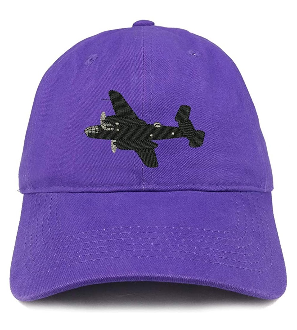 Baseball Caps Warbirds Plane Embroidered Unstructured Cotton Dad Hat - Purple - CS18S4G430L $19.97