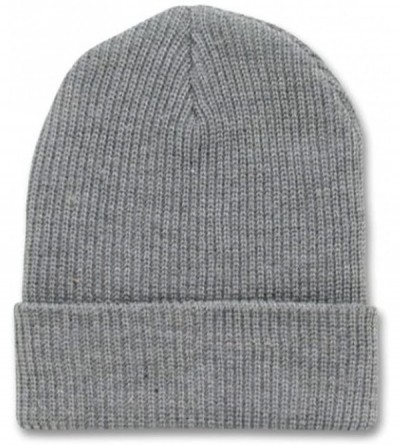 Skullies & Beanies 12 Inch Long Knit Watch Cap Beanie - Heather Grey - CY119R1M66B $20.02