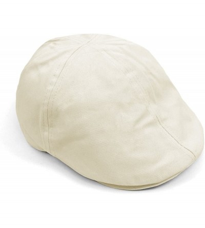 Newsboy Caps Men's Solid Colored Casual Pub Ivy Hat - Ivory - CA17YTLDGNU $7.82