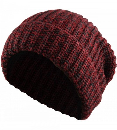 Skullies & Beanies Women Beanie Hats-Winter Warm Cable Skully Ski Knit Hat for Teen Girls - 01-red - CM12O638U16 $10.45