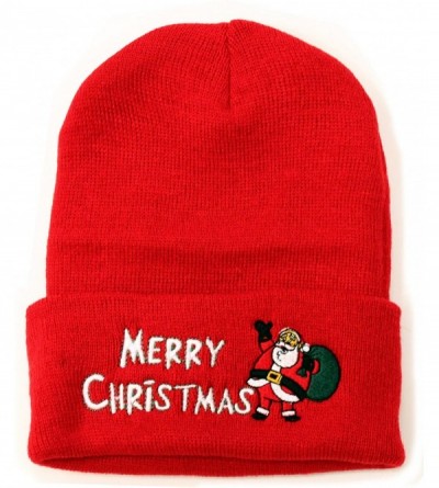 Skullies & Beanies Christmas Sk901 Santa Ski Winter Wool Hat - Red - CG11BLIMV63 $15.71