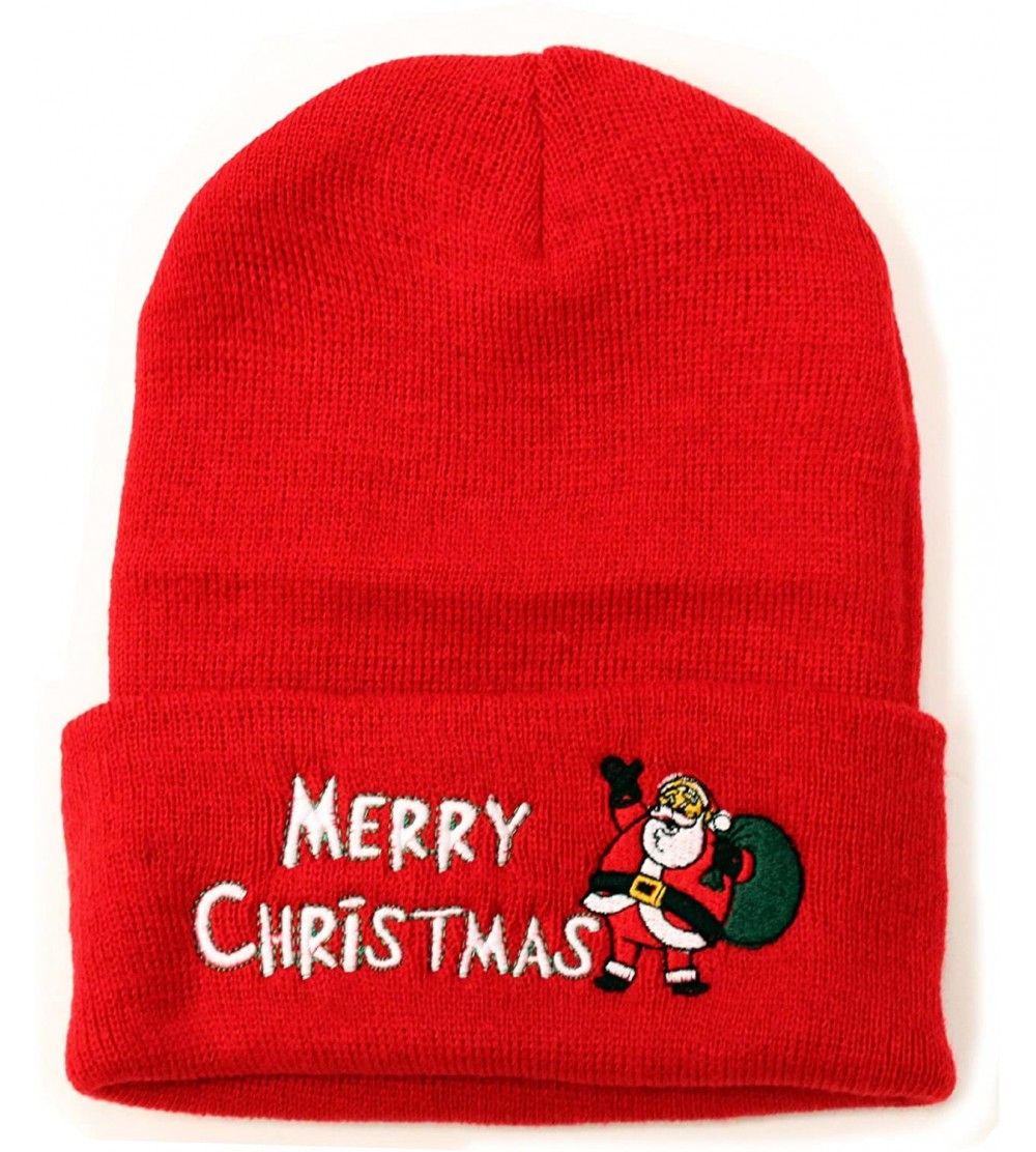 Skullies & Beanies Christmas Sk901 Santa Ski Winter Wool Hat - Red - CG11BLIMV63 $15.71