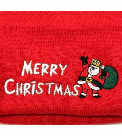 Skullies & Beanies Christmas Sk901 Santa Ski Winter Wool Hat - Red - CG11BLIMV63 $15.71