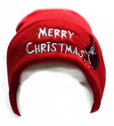 Skullies & Beanies Christmas Sk901 Santa Ski Winter Wool Hat - Red - CG11BLIMV63 $15.71