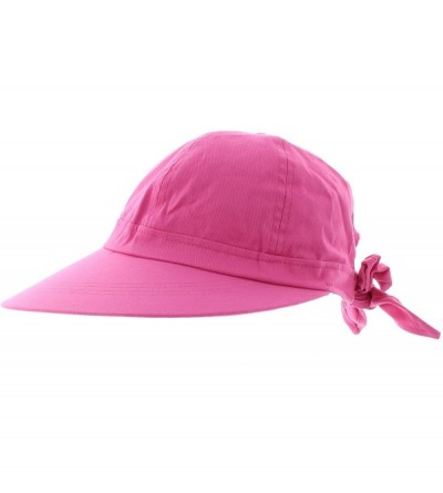 Visors Women's Classic Quintessential Sun Wide Visor Golf Hat - Hot Pink - CF182S2384A $21.30