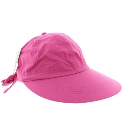 Visors Women's Classic Quintessential Sun Wide Visor Golf Hat - Hot Pink - CF182S2384A $12.72