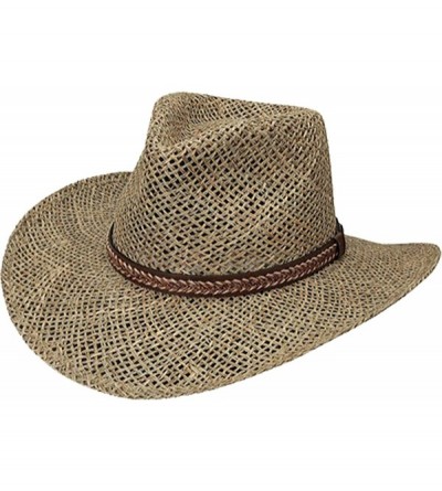Cowboy Hats Men's Seagrass Straw Hat - Bc9006 - Natural - CC1158RFERL $98.77