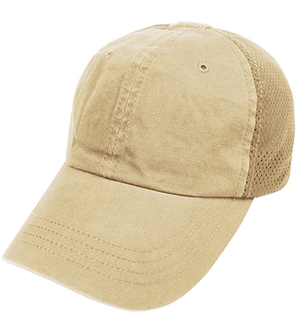 Baseball Caps TCTM-003 Tactical Team Cap Tan Mesh - C611976OI3Z $12.53