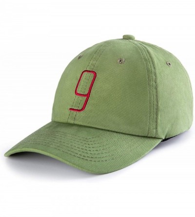 Baseball Caps Men and Women Baseball Caps Cotton Embroidered Shark Digital Logo Soft Adjustable Dad Hat - Green - CN19439U94W...