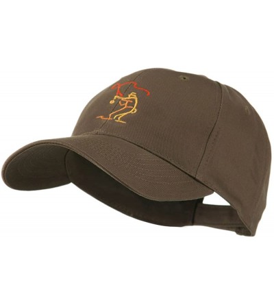 Baseball Caps Fly Fishing Man Outline Embroidered Cap - Brown - CF11GI71IP7 $47.43