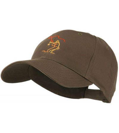 Baseball Caps Fly Fishing Man Outline Embroidered Cap - Brown - CF11GI71IP7 $20.75