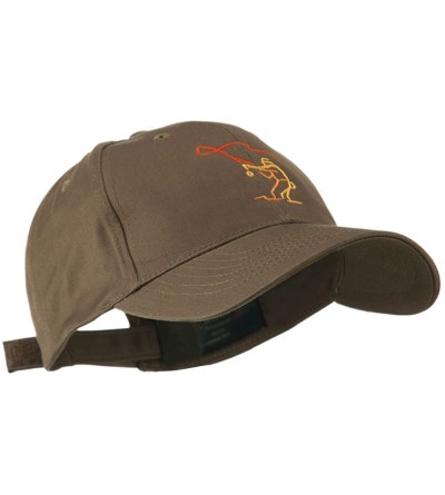 Baseball Caps Fly Fishing Man Outline Embroidered Cap - Brown - CF11GI71IP7 $20.75