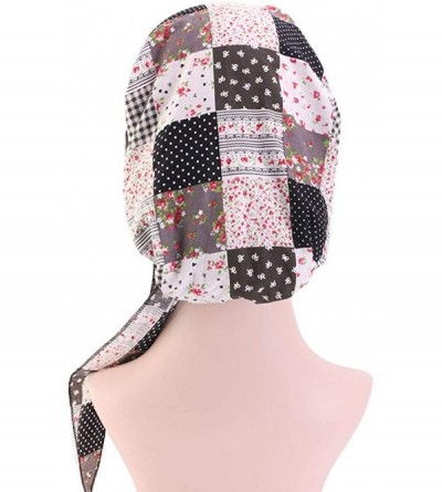 Skullies & Beanies Vintage Elastic Cotton Turbans Multifunction - Black001 - C91980LI65Z $12.17