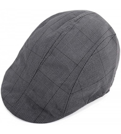 Newsboy Caps Men's Spring & Summer Newsboy Caps for Men - Ivy Caps for Men - Grey Plaid - CL18DW39728 $12.27