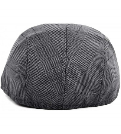 Newsboy Caps Men's Spring & Summer Newsboy Caps for Men - Ivy Caps for Men - Grey Plaid - CL18DW39728 $12.27