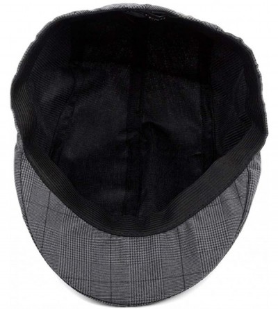 Newsboy Caps Men's Spring & Summer Newsboy Caps for Men - Ivy Caps for Men - Grey Plaid - CL18DW39728 $12.27