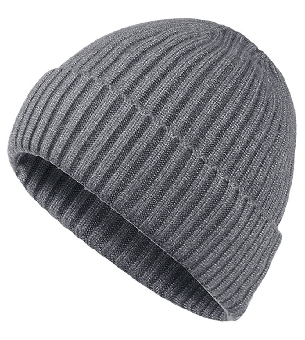 Skullies & Beanies Winter Hats for Men Wool Knit Slouchy Beanie Hats Warm Baggy Skull Cap - Style01 Gray - C9184ROC69X $7.95