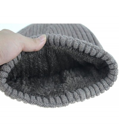 Skullies & Beanies Winter Hats for Men Wool Knit Slouchy Beanie Hats Warm Baggy Skull Cap - Style01 Gray - C9184ROC69X $7.95