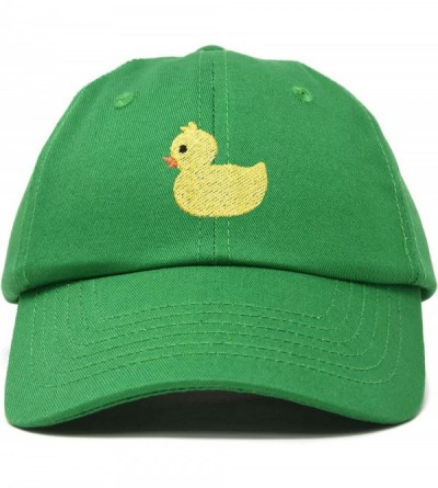 Baseball Caps Cute Ducky Soft Baseball Cap Dad Hat - Kelly Green - CZ18LZ7YNG3 $23.11