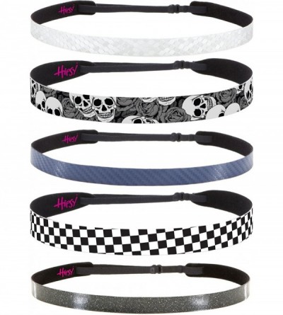 Headbands Women's Adjustable NO SLIP Checkerboard Wide Fashion Headband Multi Gift Packs - Wide Black Multi 5pk - C912EUKGAWN...