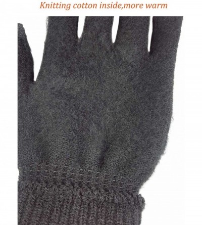Skullies & Beanies Winter Gloves Women Touch Screen Warm Ski Snow Knit Gloves Outdoor Mittens - Purple - CD186ZHW9KO $9.55