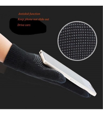 Skullies & Beanies Winter Gloves Women Touch Screen Warm Ski Snow Knit Gloves Outdoor Mittens - Purple - CD186ZHW9KO $9.55