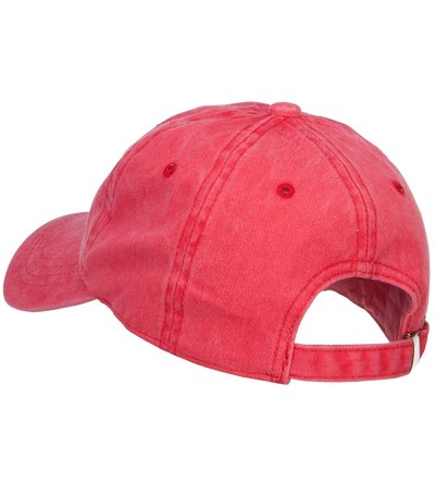 Baseball Caps Mini Hang Loose Embroidered Unstructured Cap - Red - CF1858W9KUC $20.02